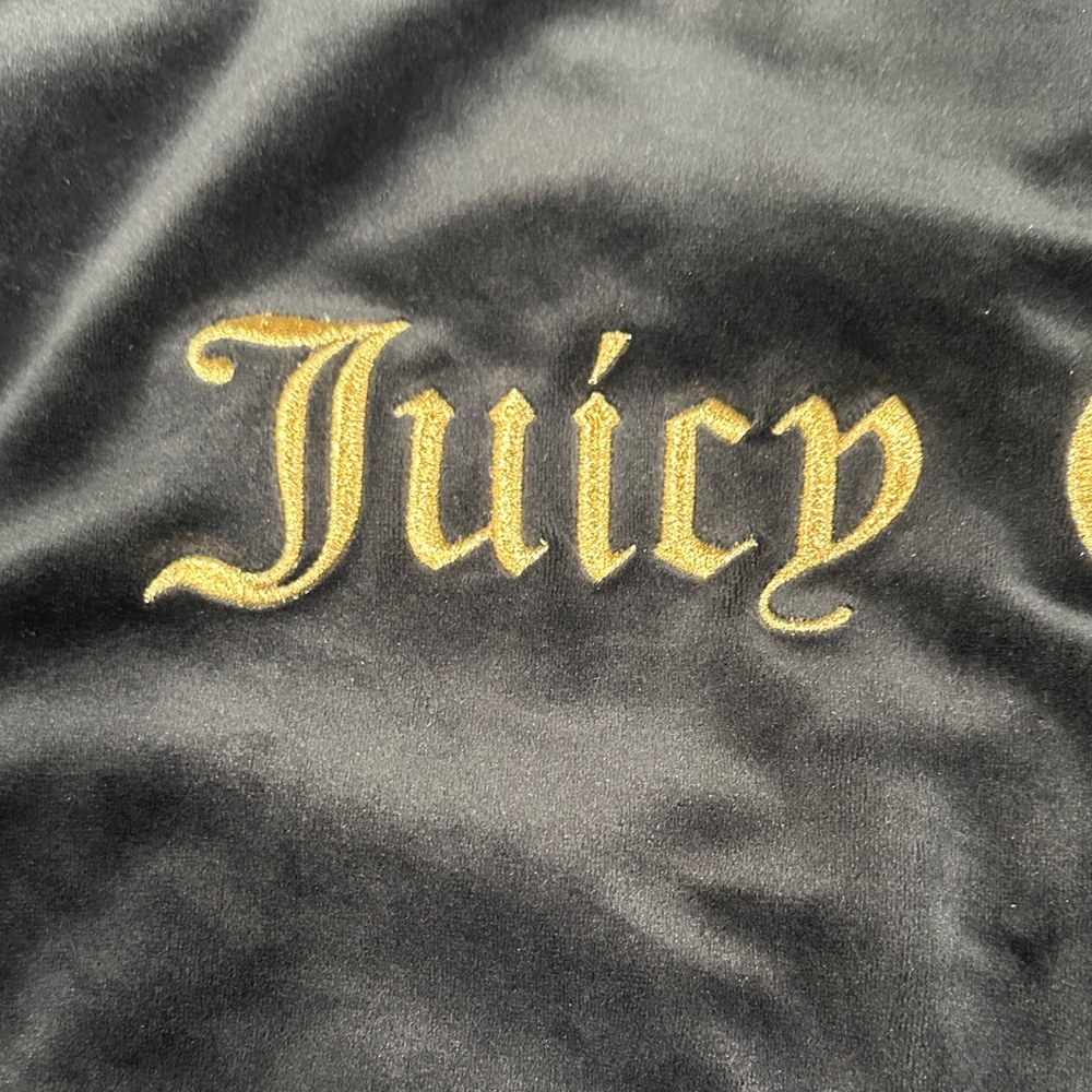 Juicy Couture Blue Velour Bomber Jacket Y2K - Picture 7 of 7